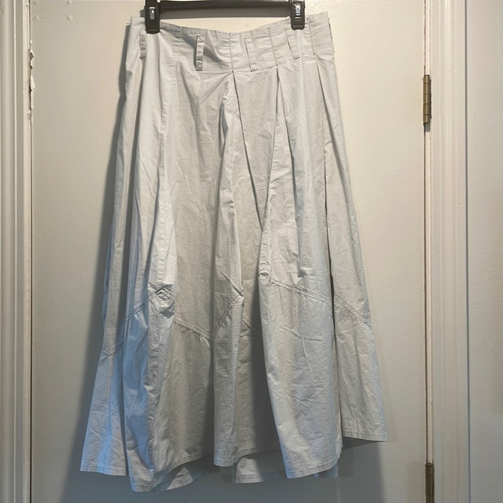 Lurdes Bergada Light Gray Lightweight Ballon Tapered Panel Peak Skirt
